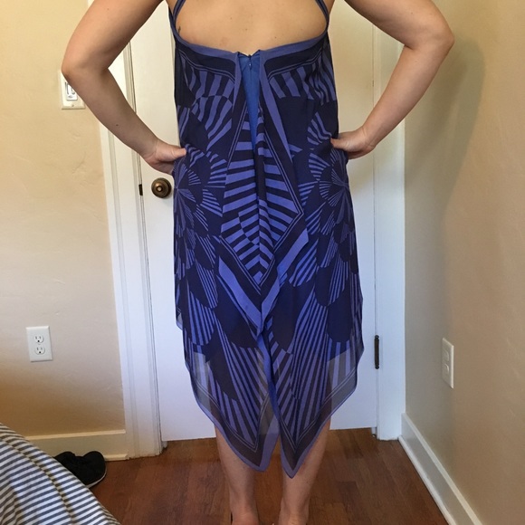 BCBGMAXARIA blue asymmetrical dress - Picture 6 of 8
